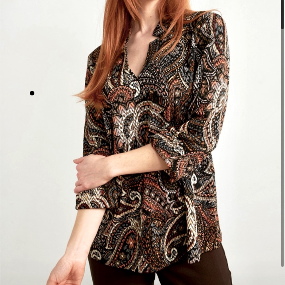 Joseph Ribkoff Paisley Print Blouse 🍁